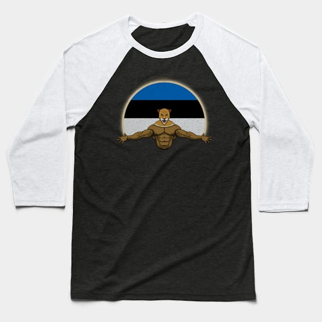 Cheetah Estonia Baseball T-Shirt by RampArt
